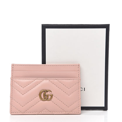 Gucci Calfskin Matelasse GG Marmont Card Holder Perfect Pink 6 of 6