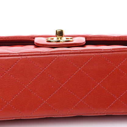 Chanel Lambskin Quilted Medium Double Flap Red 9 of 19