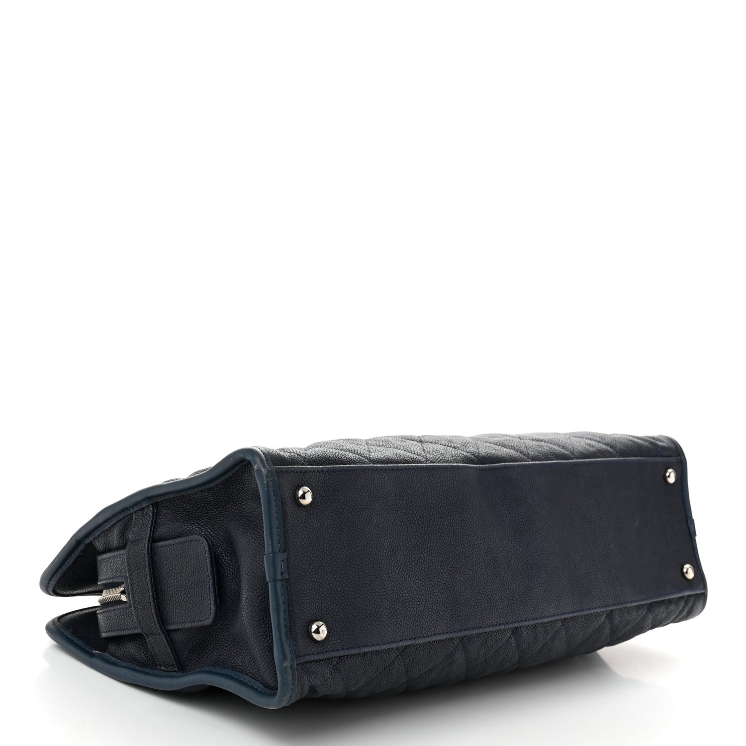 Chanel Caviar Quilted French Riviera Tote Blue 4 of 12