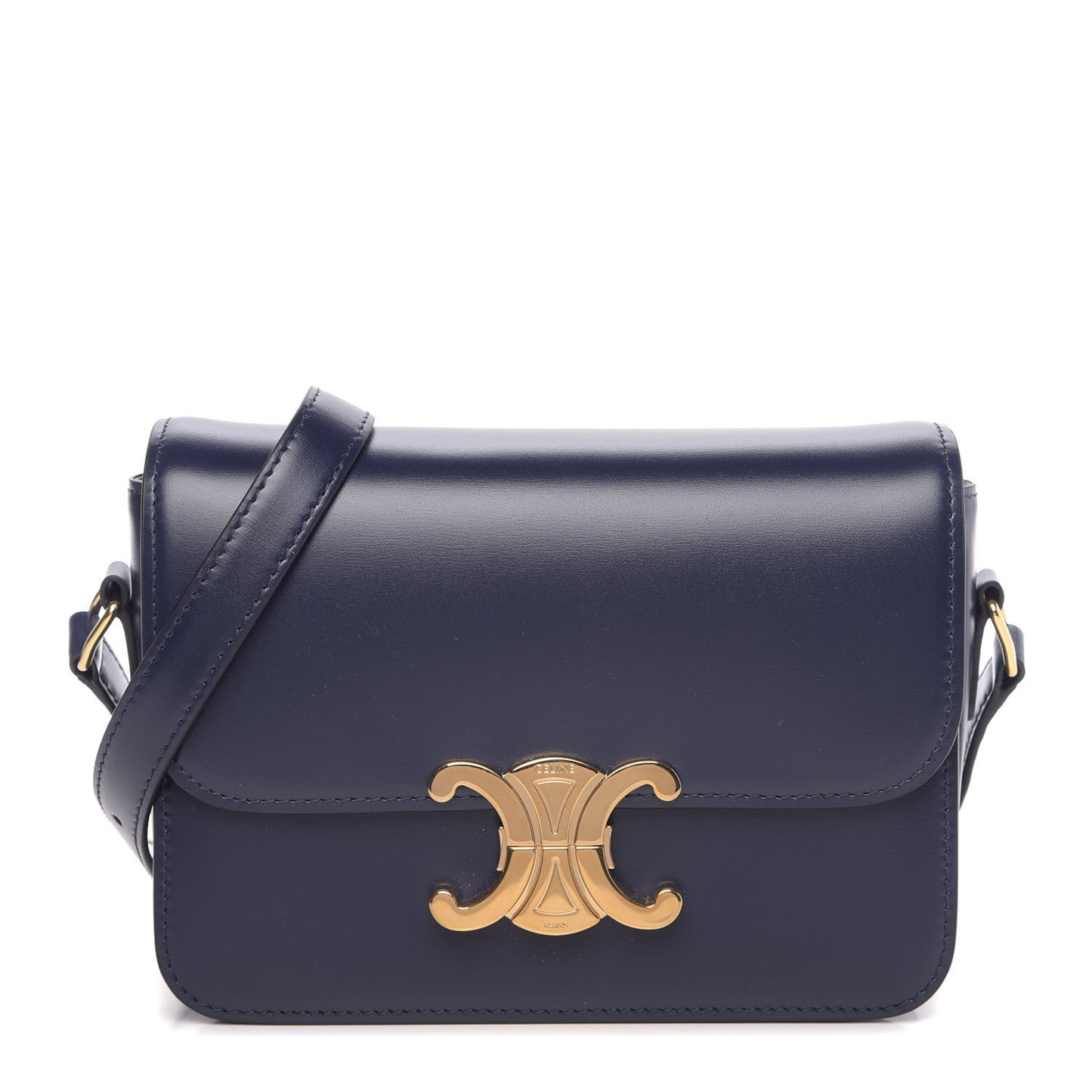 Shiny Calfskin Teen Triomphe Dark Blue