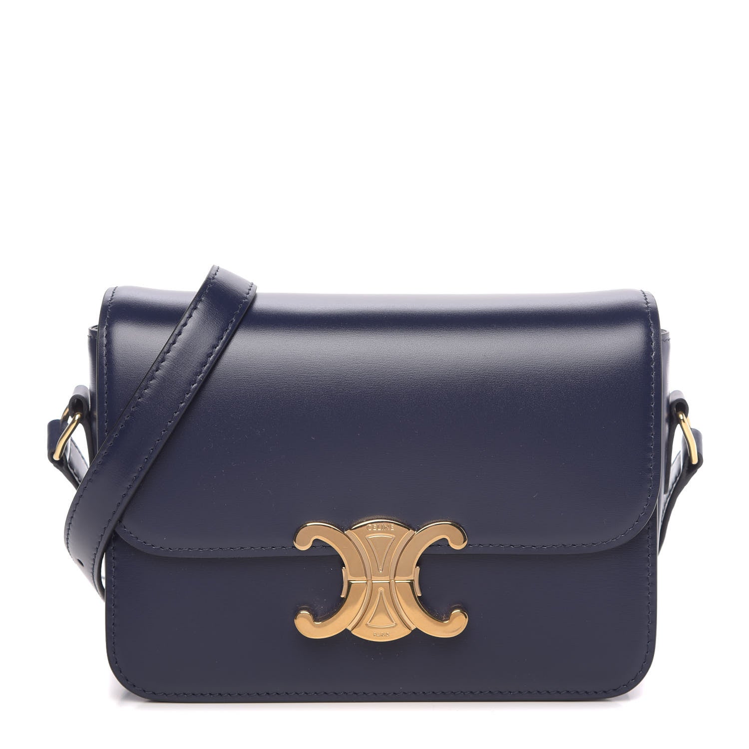 Celine Shiny Calfskin Teen Triomphe Dark Blue 1 of 9
