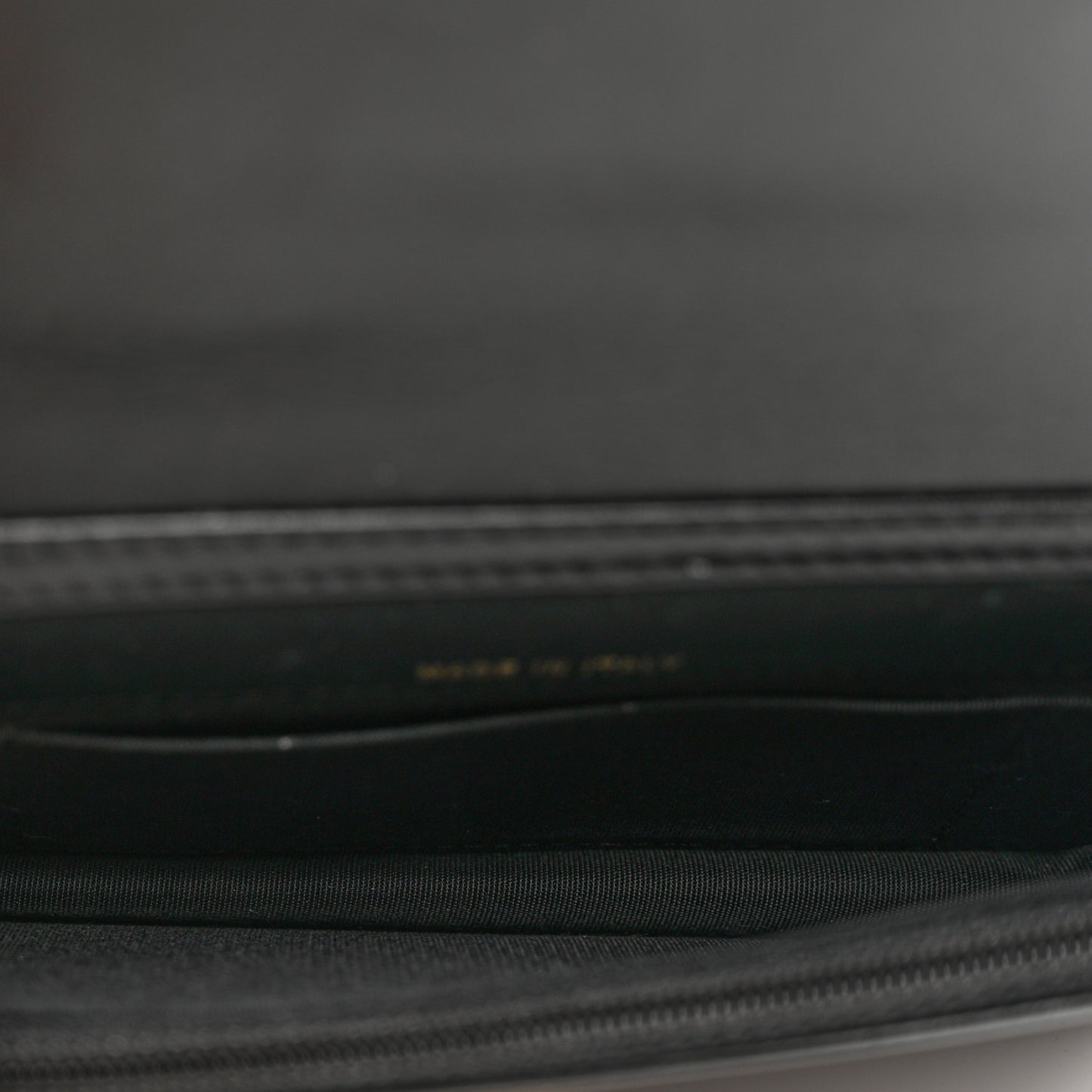 Caviar Quilted Boy Clutch With Chain Black
