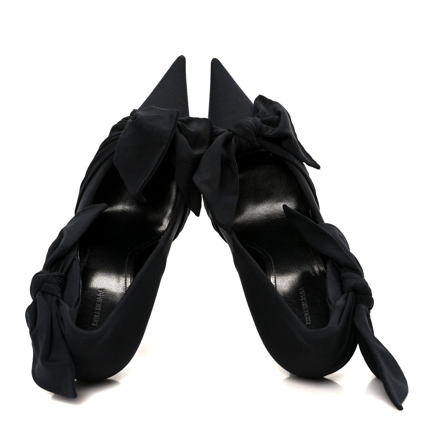 Balenciaga Stretch Cupro Nylon Jersey Knife Knot 110mm Pumps 39 Black 2 of 10