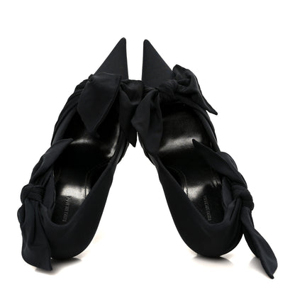 Balenciaga Stretch Cupro Nylon Jersey Knife Knot 110mm Pumps 39 Black 2 of 10