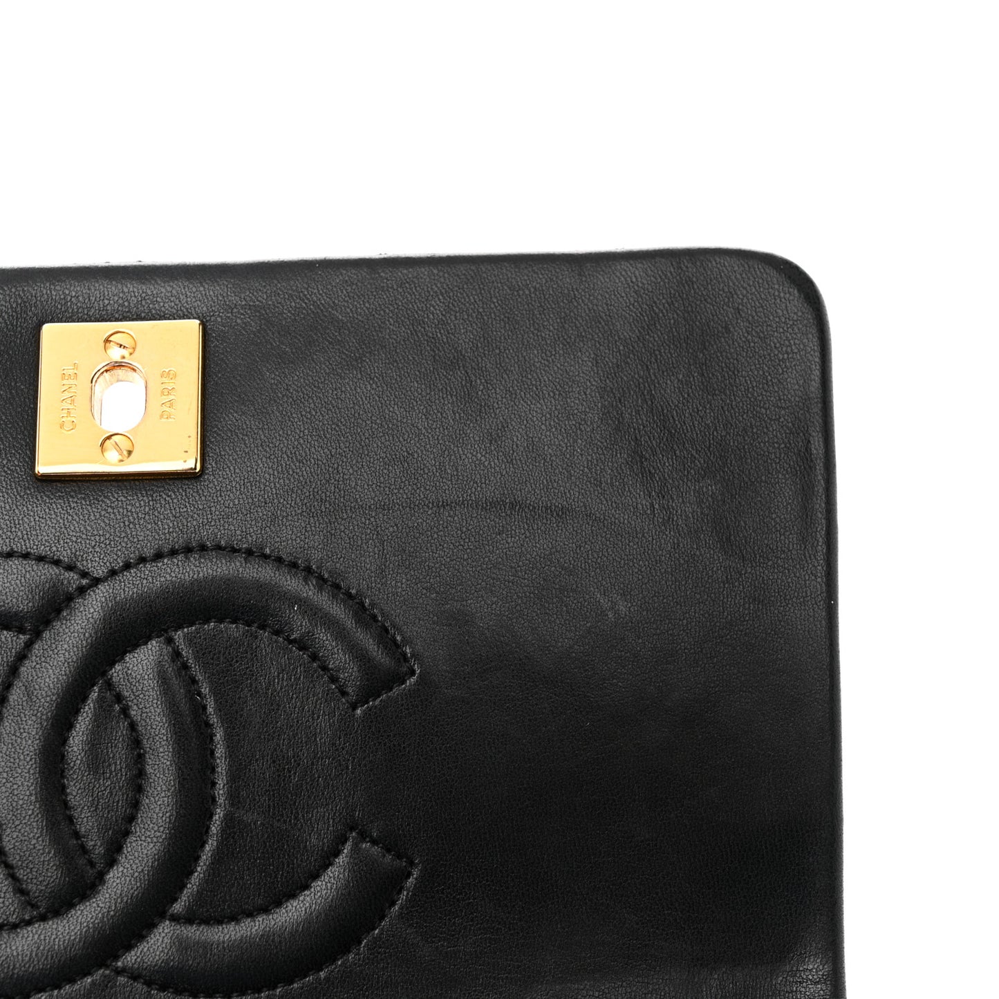 Lambskin Quilted Small Single Flap Black