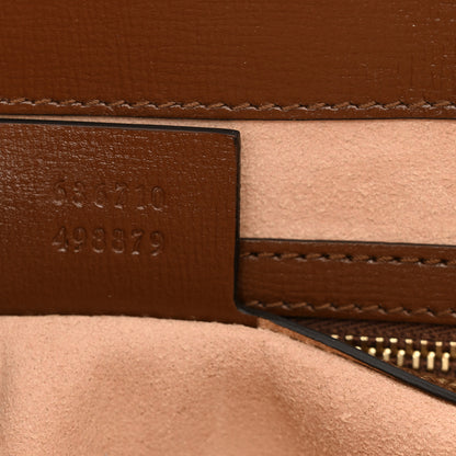 Gucci GG Supreme Monogram Azalea Calfskin Web Medium Jackie 1961 Hobo Beige Ebony Brown Sugar 7 of 13