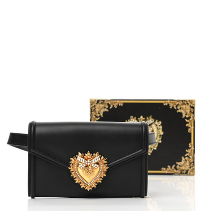 Dolce & Gabbana Agnello Vitello Devotion Belt Bag Black 11 of 11