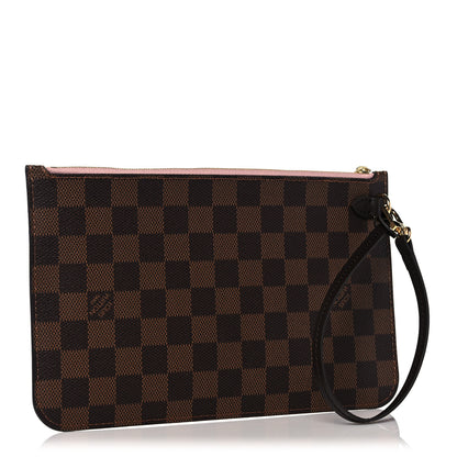 Louis Vuitton Damier Ebene Neverfull MM GM Pochette Rose Ballerine 3 of 9