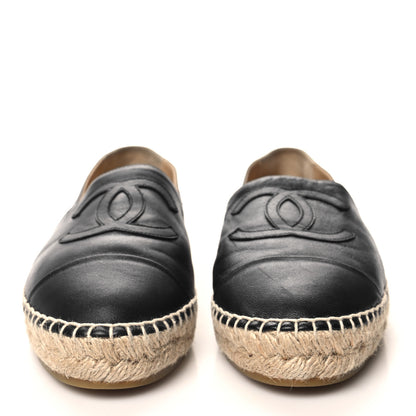 Chanel Lambskin CC Espadrilles 40 Black 2 of 10
