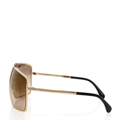 Chanel Metal Shield Runway Sunglasses 71213 Gold 3 of 6