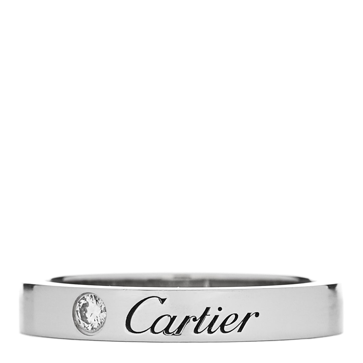 Platinum Diamond 3mm C De Cartier Wedding Band Ring 50 5.25