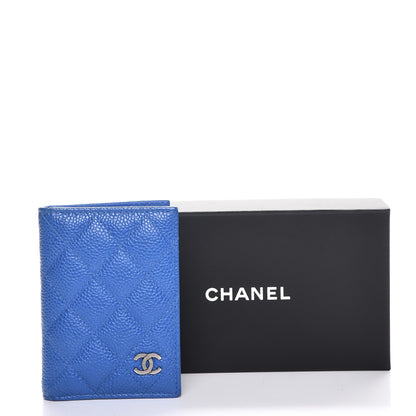 Chanel Caviar Quilted Card Holder Blue 8 of 8