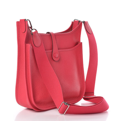 Hermes Taurillon Clemence Evelyne III PM Rose Extreme 3 of 10