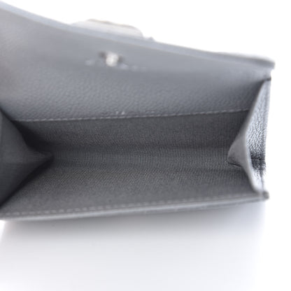 Chanel Caviar Chevron Quilted Boy Flap Card Holder Grey 5 of 9