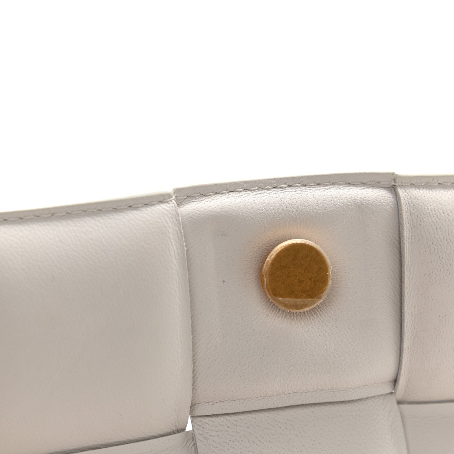 Bottega Veneta Lambskin Maxi Intreccio Padded Chain Cassette Crossbody Bag White 10 of 13