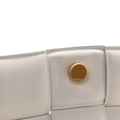 Bottega Veneta Lambskin Maxi Intreccio Padded Chain Cassette Crossbody Bag White 10 of 13