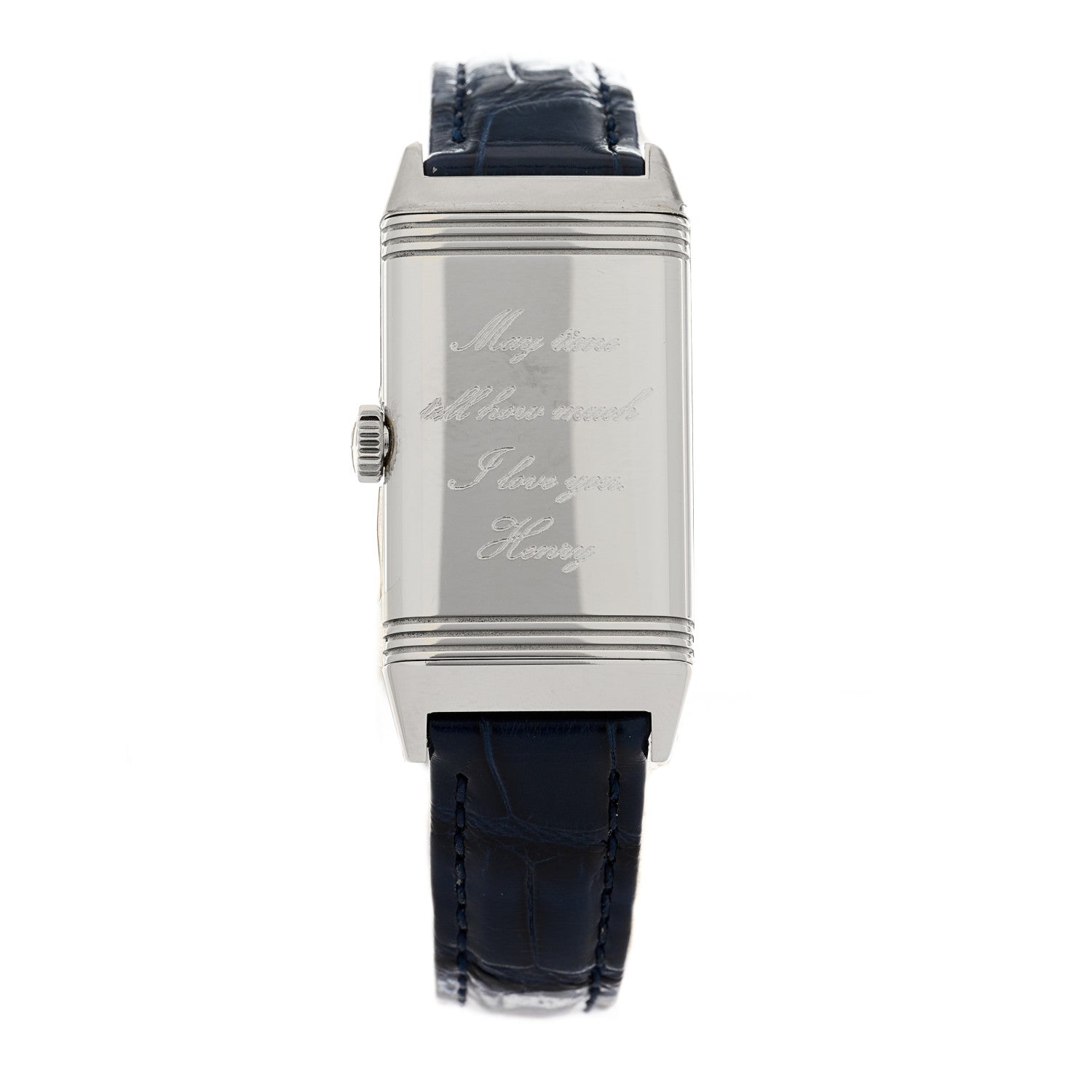 Jaeger-LeCoultre Stainless Steel Alligator Diamond 20mm Reverso One MonoFace Quartz Watch Q3288420 2 of 7
