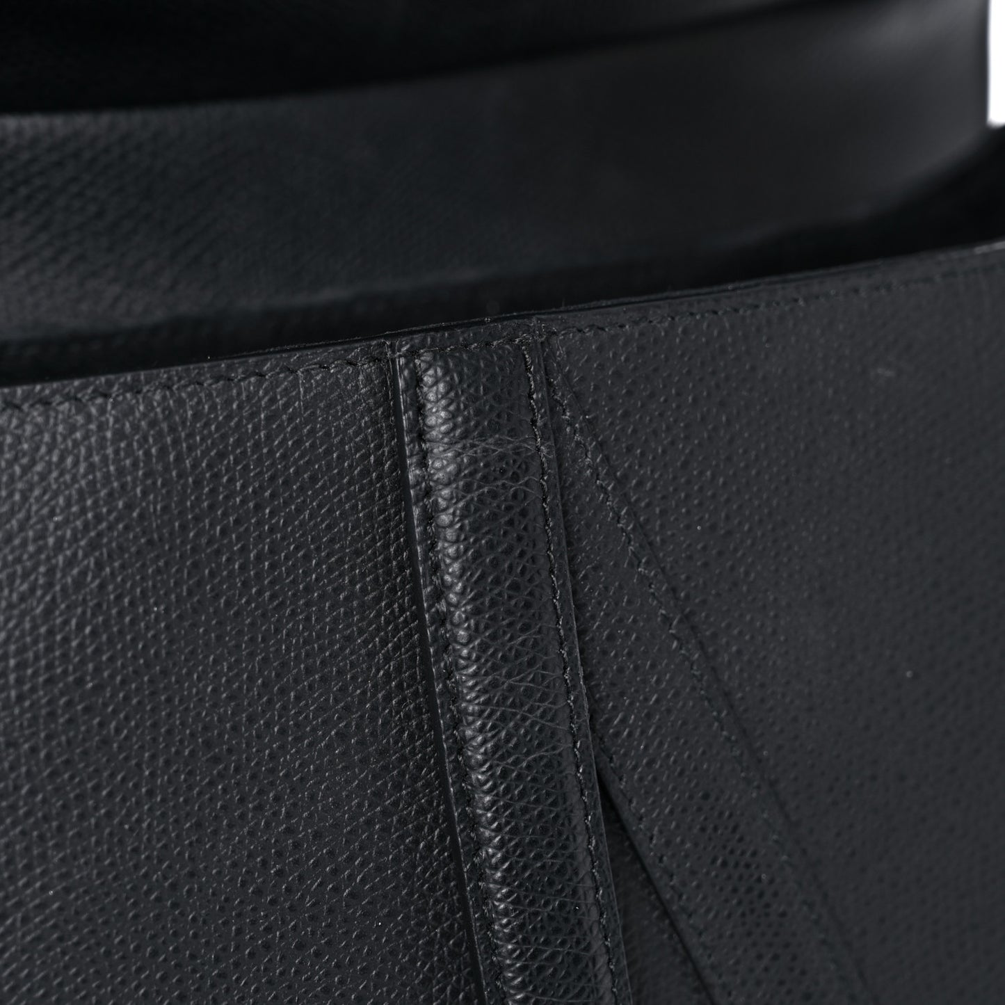 Grained Calfskin Saddle Bag Black