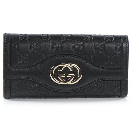 Gucci Guccissima Sukey Continental Wallet Continental Wallet Black 1 of 6