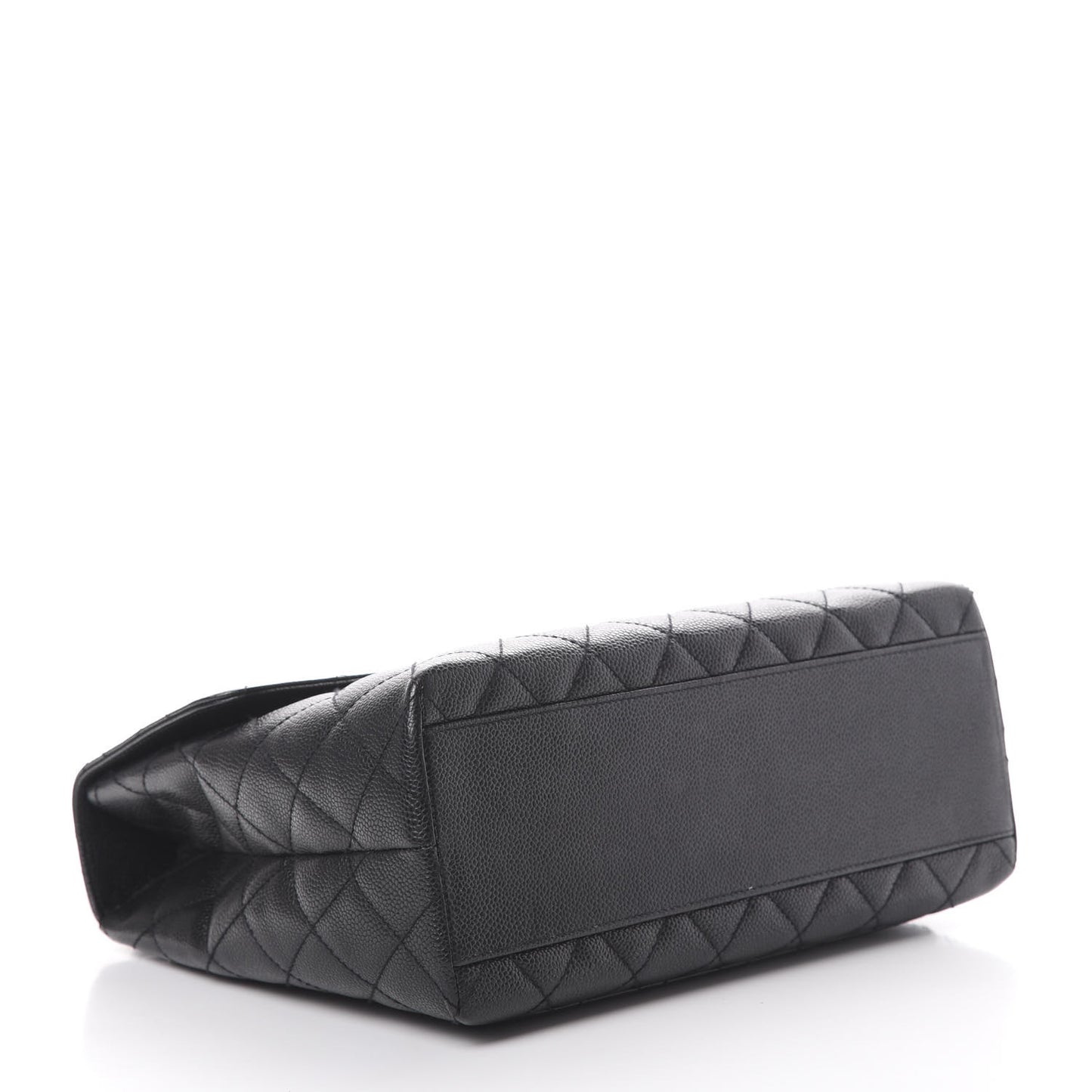 Caviar Quilted Jumbo Kelly Flap Black