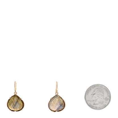 Irene Neuwirth 18K Rose Gold Labradorite Large Classic Pear Drop Earrings 2 of 4