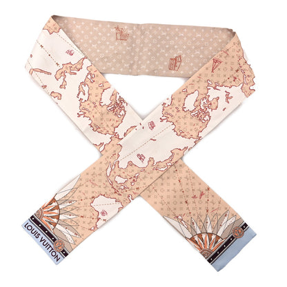 Louis Vuitton Silk Monogram LV Map Bandeau Beige 1 of 3