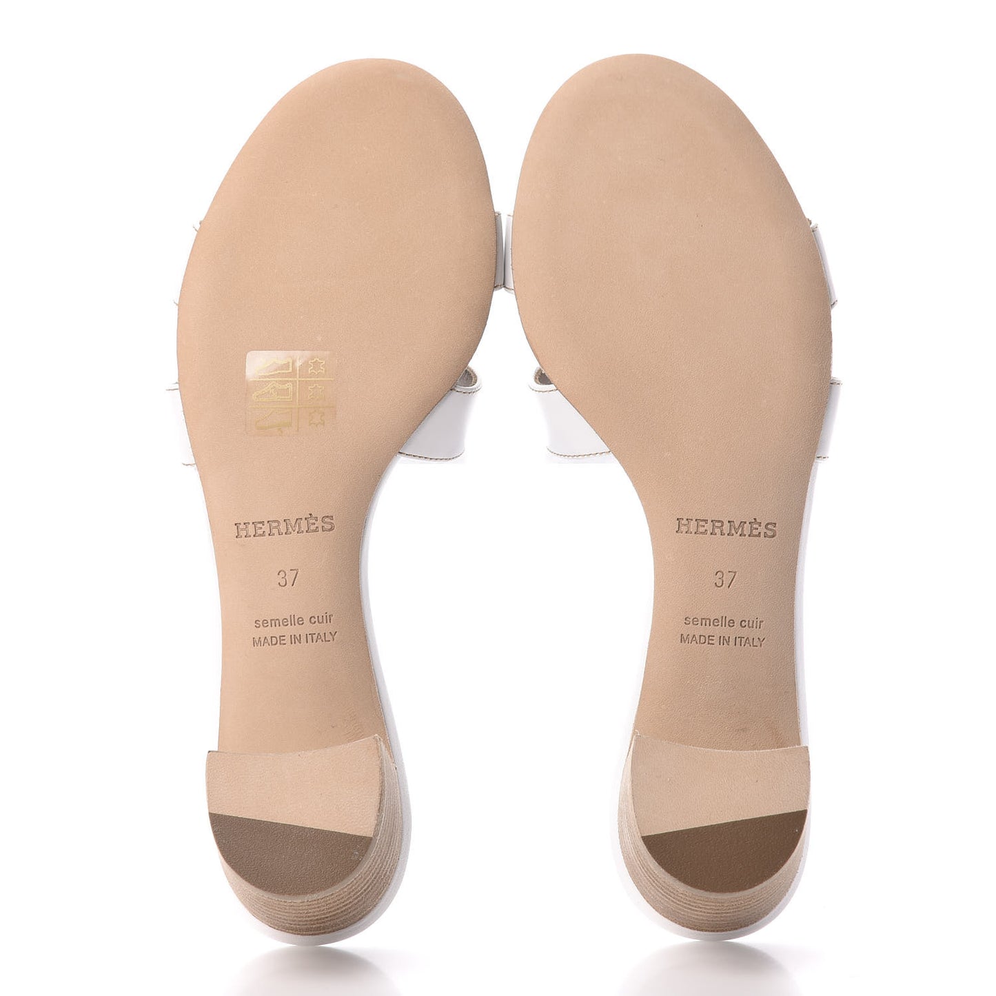 Calfskin Oasis Sandals 37 White