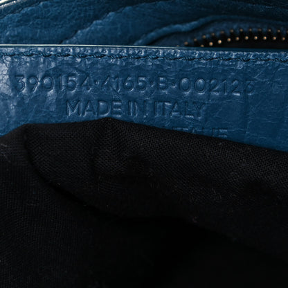 Balenciaga Agneau Arena Gold Hardware Metallic Edge City Bleu Abysse 7 of 13