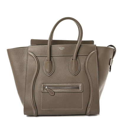 Celine Drummed Calfskin Mini Luggage Souris 1 of 10
