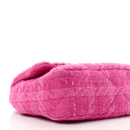 Chanel Tweed Quilted Medium Chanel 19 Flap Pink 10 of 11