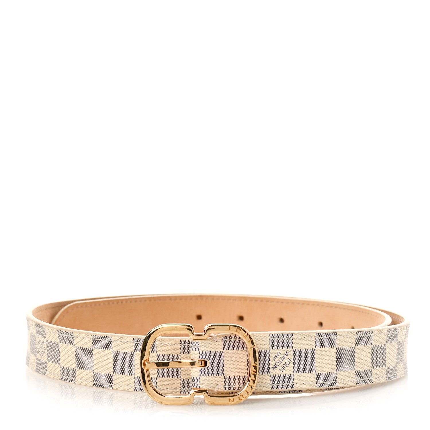 Louis Vuitton Damier Azur 25mm Mini Belt 80 32 1 of 6