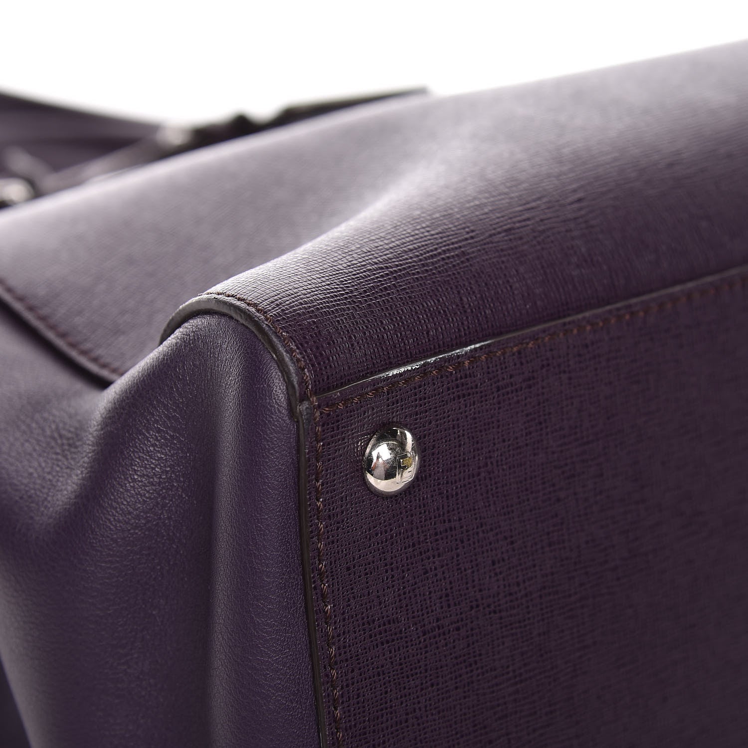 Fendi Vitello Elite Regular 2Jours Tote Ametista 9 of 13