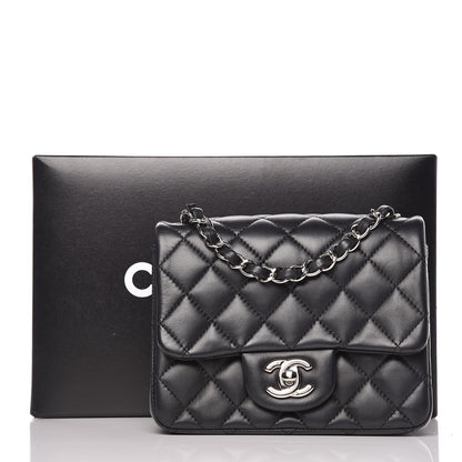 Chanel Lambskin Quilted Mini Square Flap Black 12 of 12
