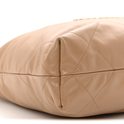 Chanel Shiny Calfskin Quilted Small Chanel 22 Beige 10 of 12