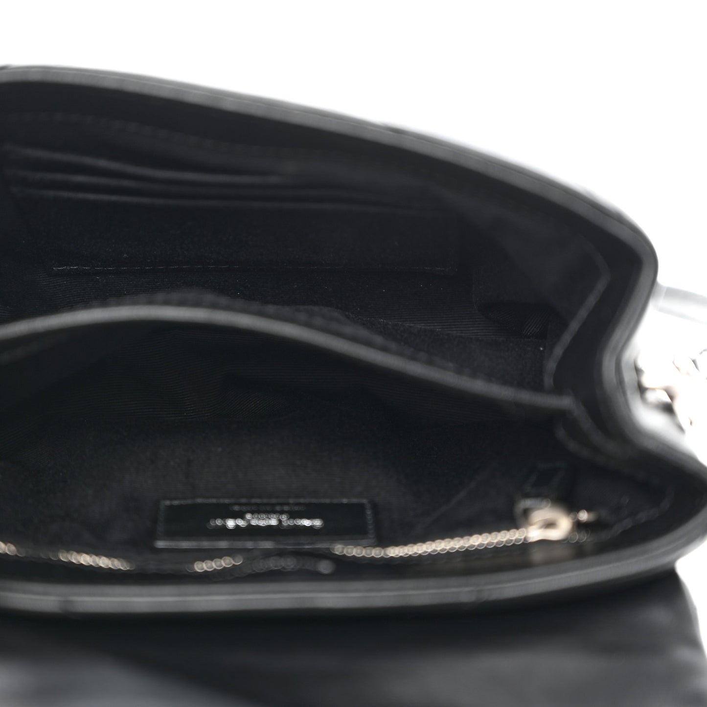 Calfskin Y Quilted Monogram Toy Loulou Crossbody Bag Black