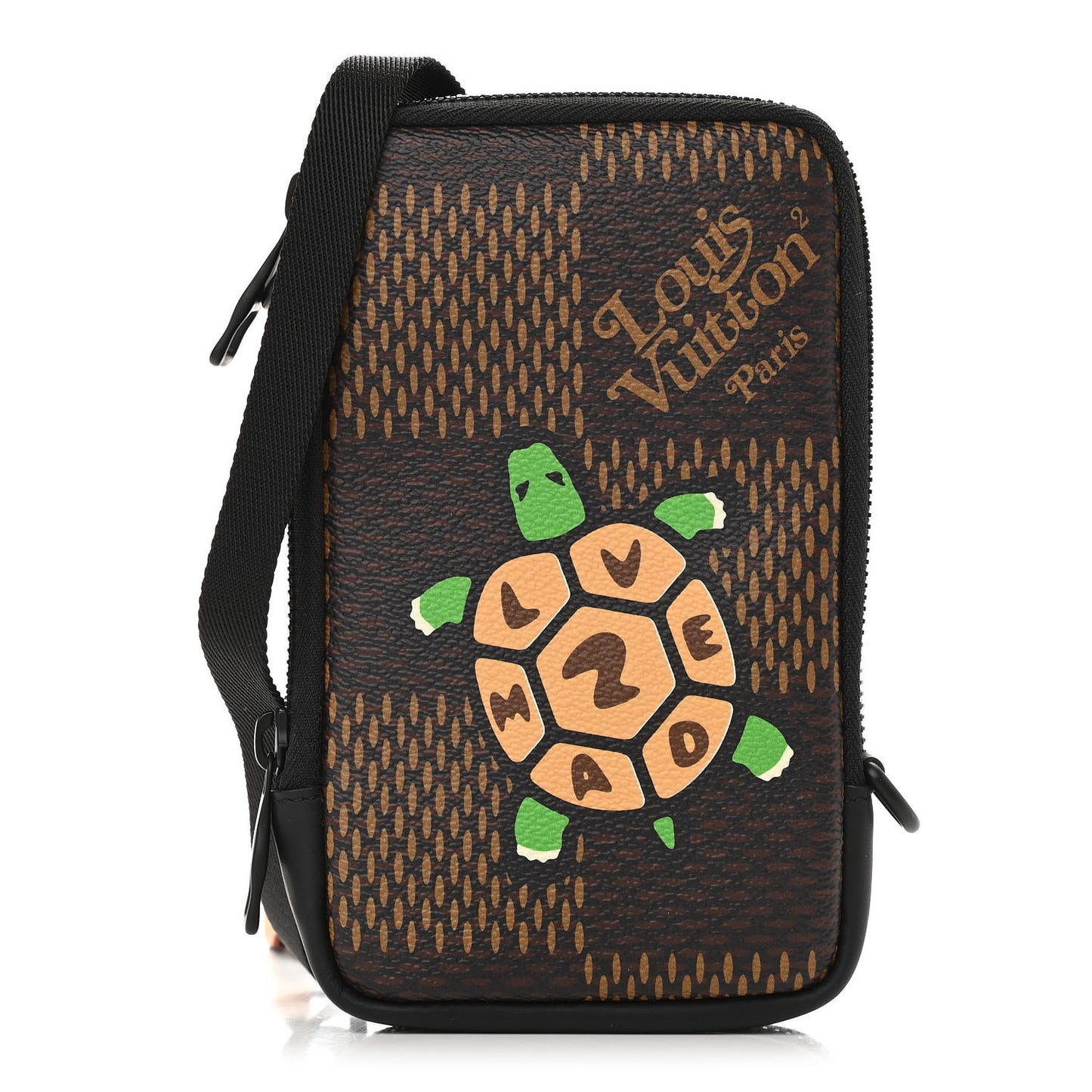 X NIGO Giant Damier Ebene Tortoise Double Phone Pouch