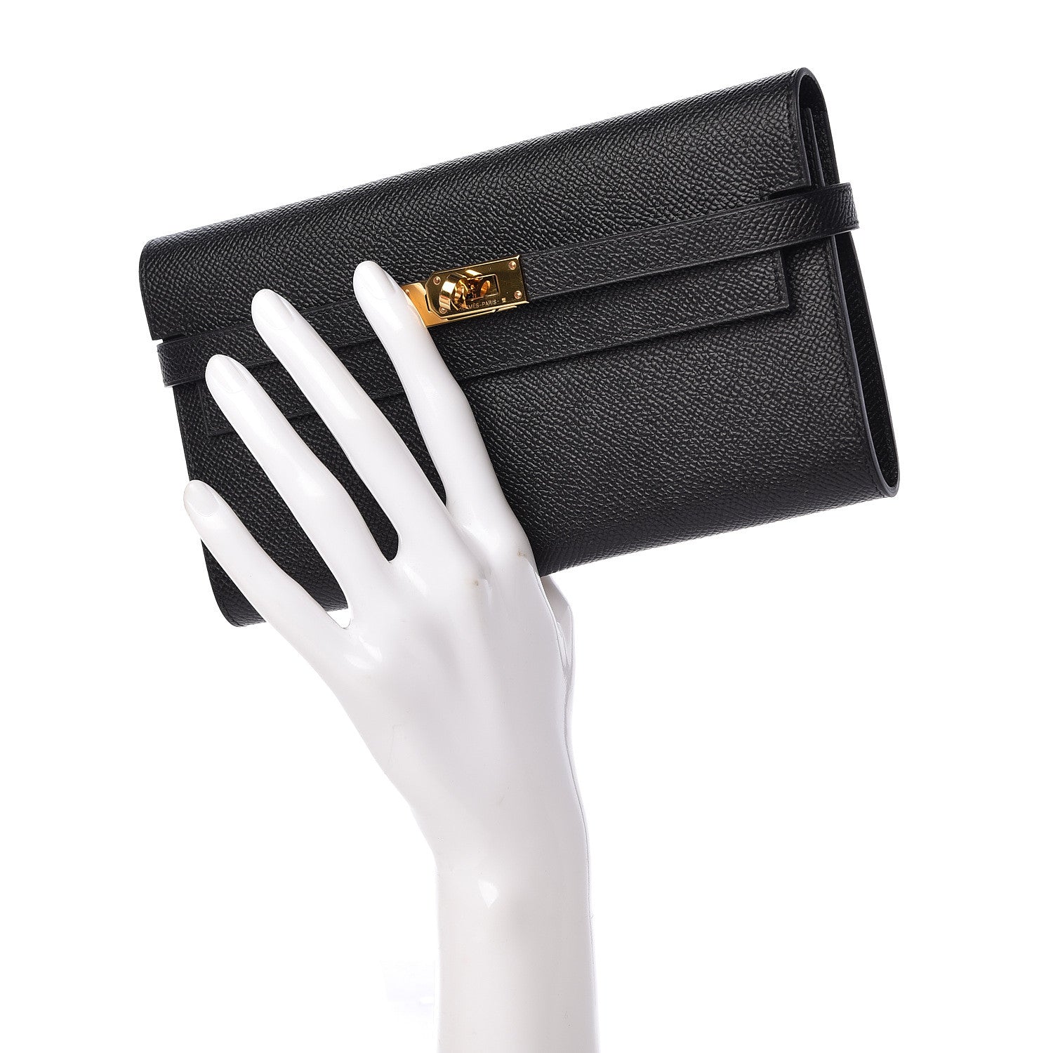 Hermes Epsom Kelly Longue Wallet Black 2 of 8