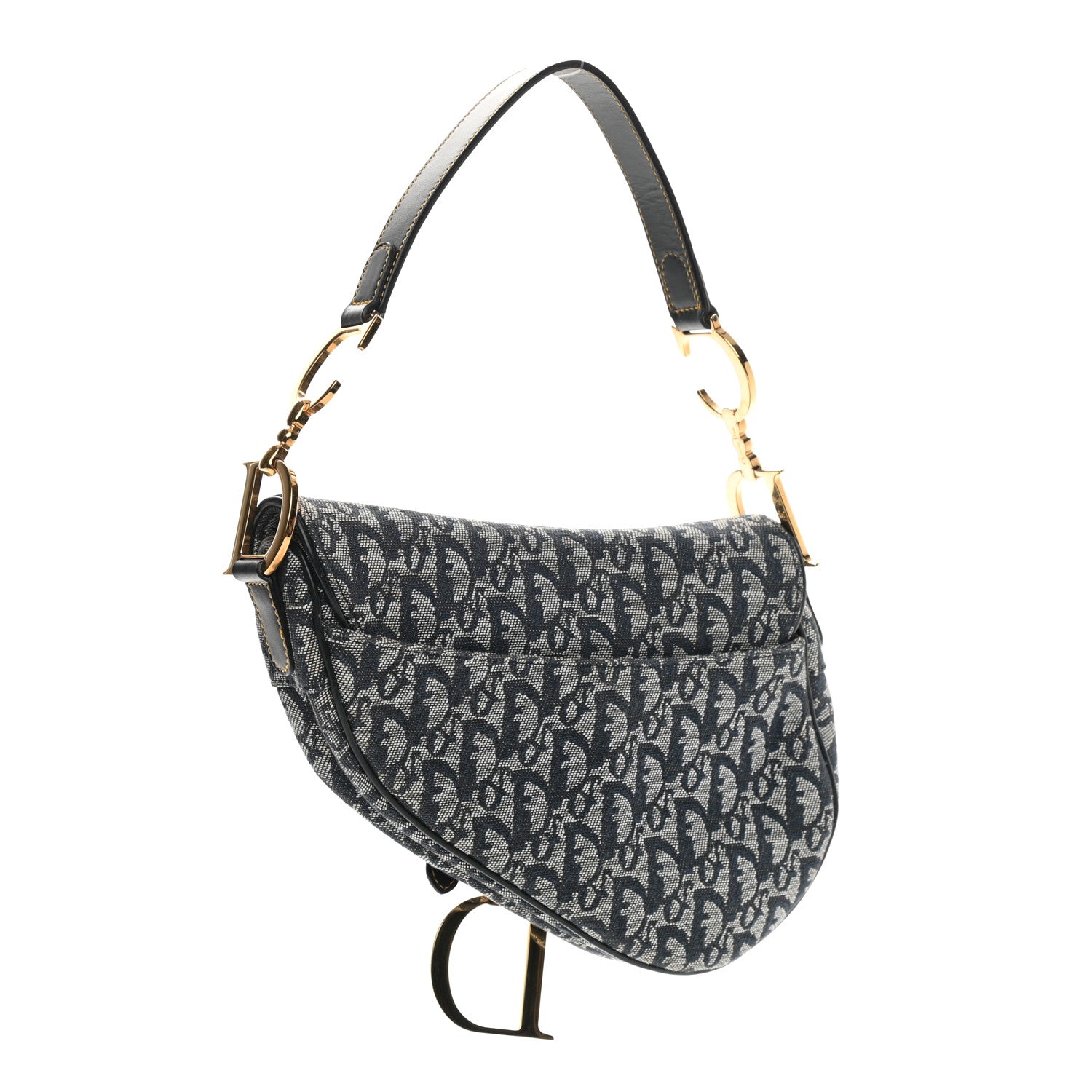 Christian Dior Monogram Saddle Bag Blue 3 of 13