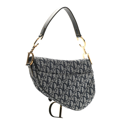 Christian Dior Monogram Saddle Bag Blue 3 of 13
