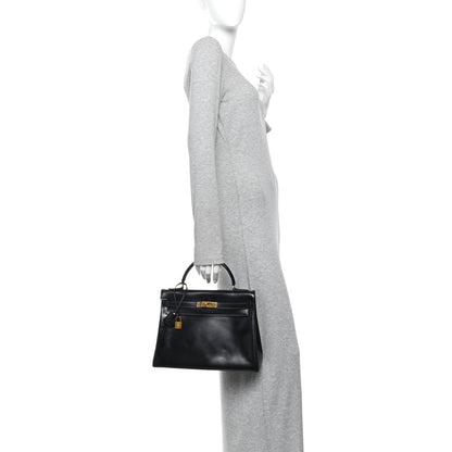 Hermes Box Kelly Retourne 32 Black 2 of 10
