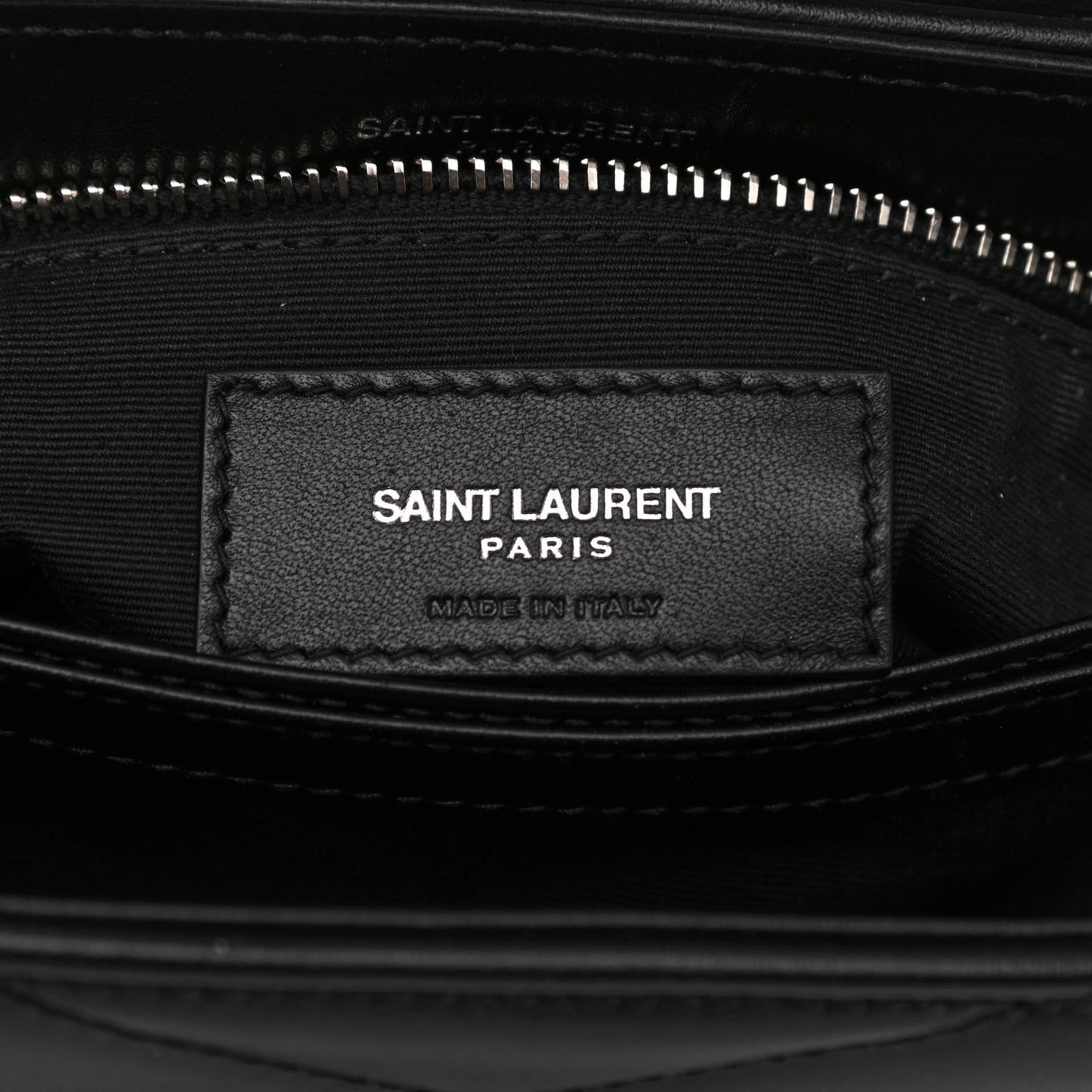 Calfskin Y Quilted Monogram Toy Loulou Crossbody Bag Black
