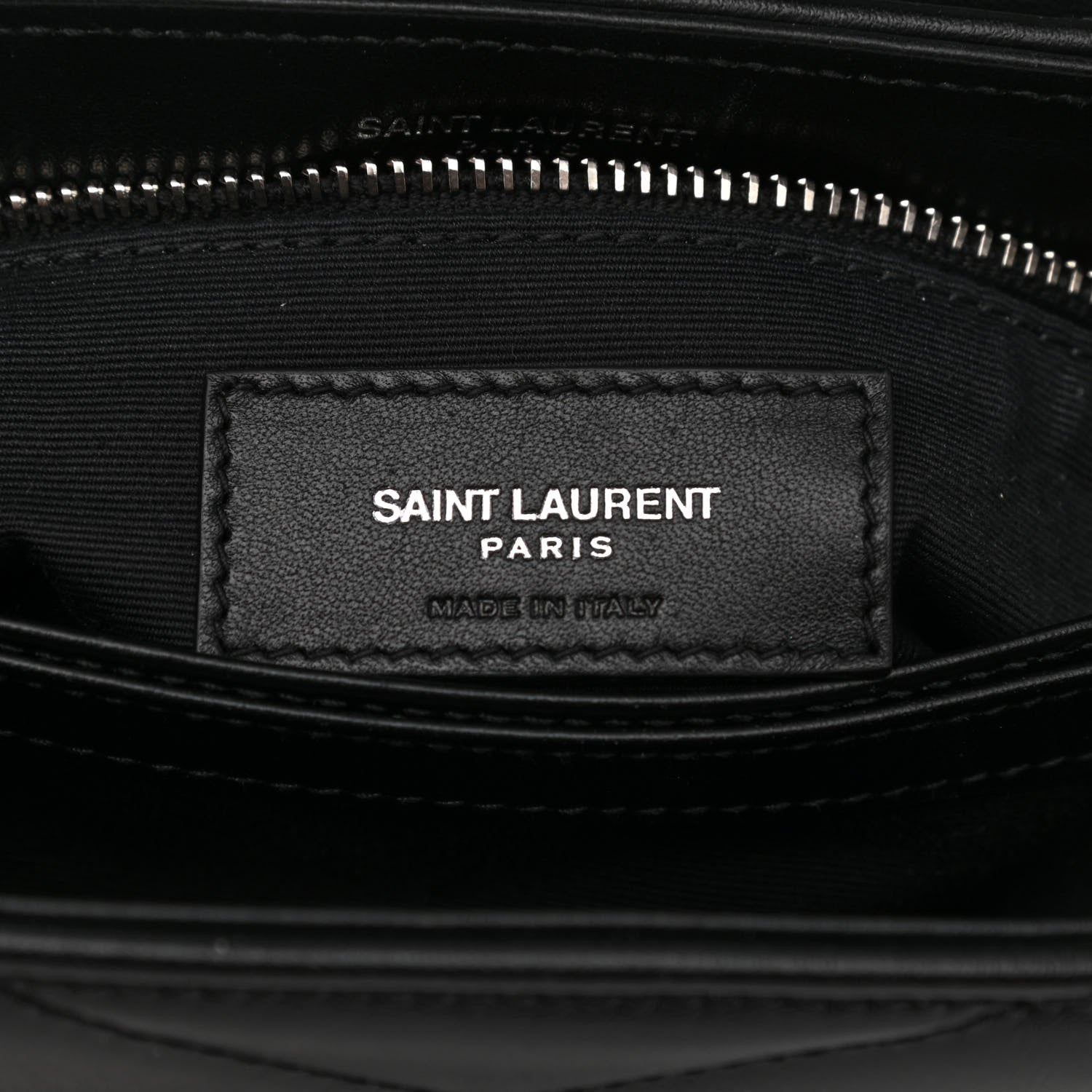 Saint Laurent Calfskin Y Quilted Monogram Toy Loulou Crossbody Bag Black 7 of 12