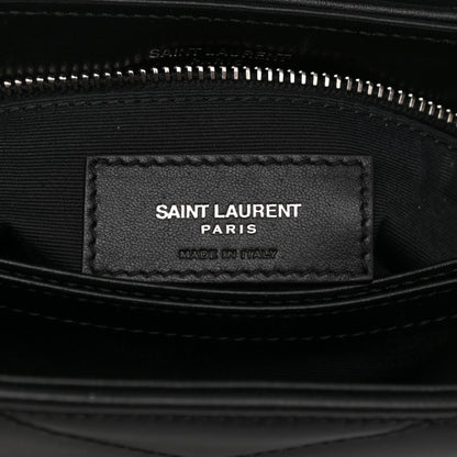 Saint Laurent Calfskin Y Quilted Monogram Toy Loulou Crossbody Bag Black 7 of 12