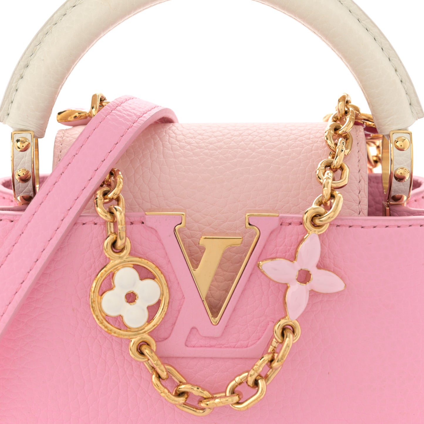 Taurillon Flower Chain Capucines Mini Candy Pink