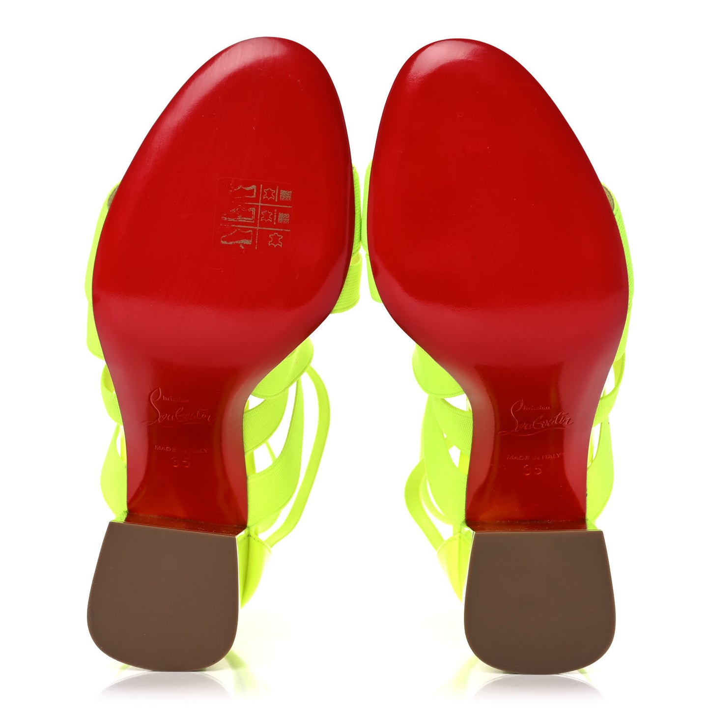 Elastic Patent Gladiapop 85 Heel Sandals 35 Yellow
