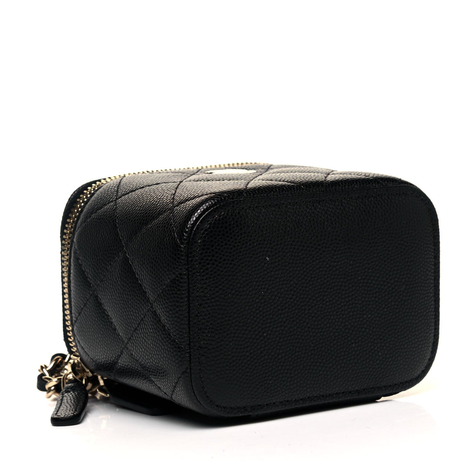 Chanel Caviar Quilted Mini Vanity Case With Chain Black 4 of 9