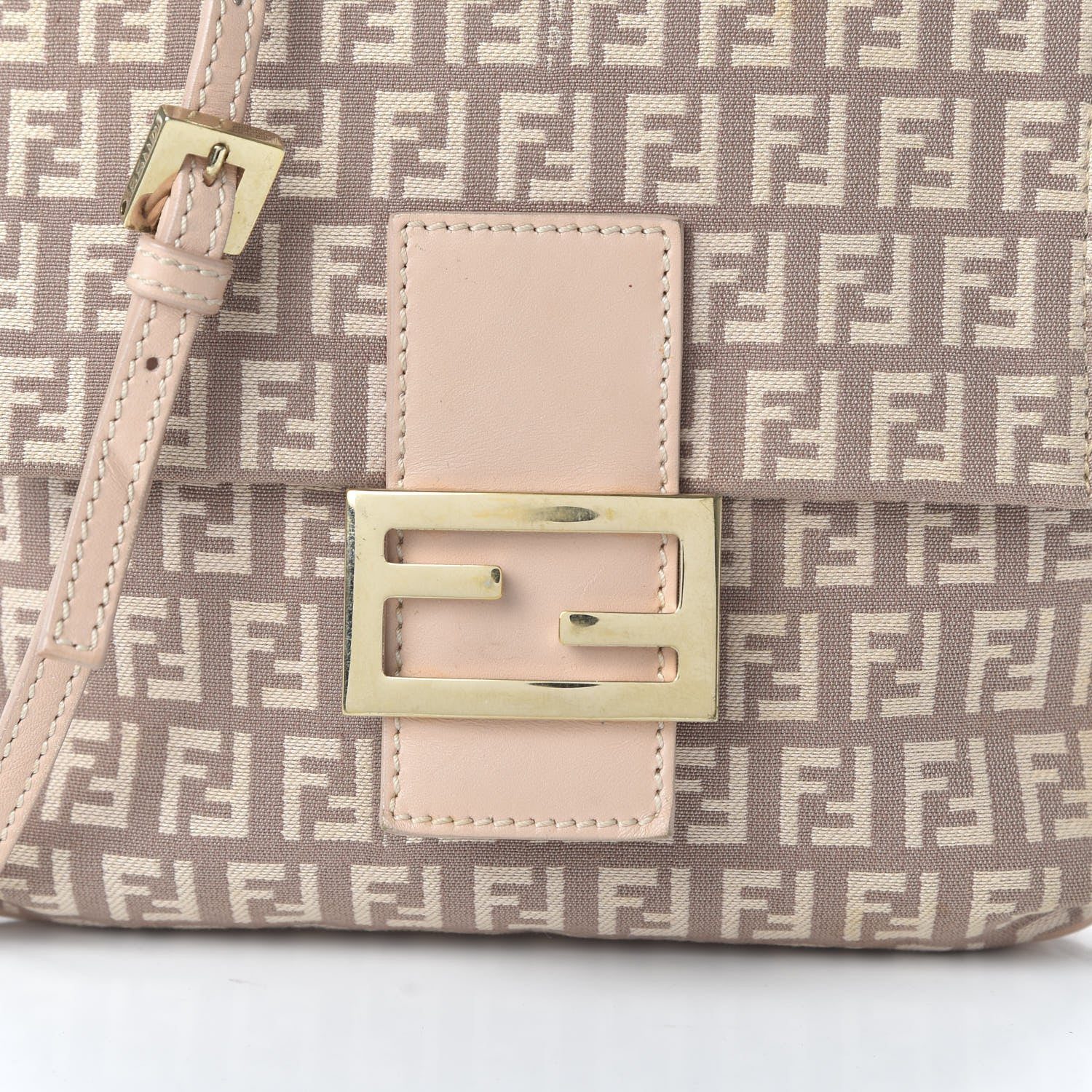 Fendi Zucchino Vitello Tube Messenger Bag Cipria Teint Cipria 9 of 11