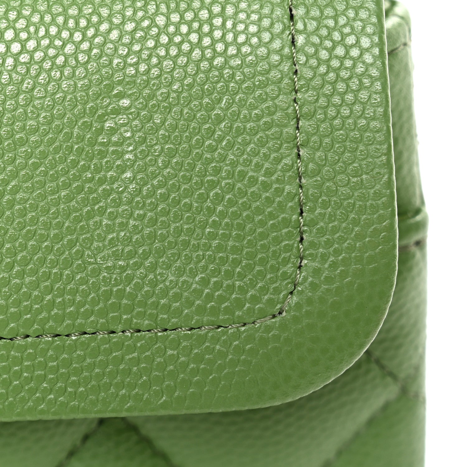 Chanel Caviar Quilted Small Double Flap Green 11 of 13