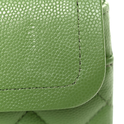 Chanel Caviar Quilted Small Double Flap Green 11 of 13