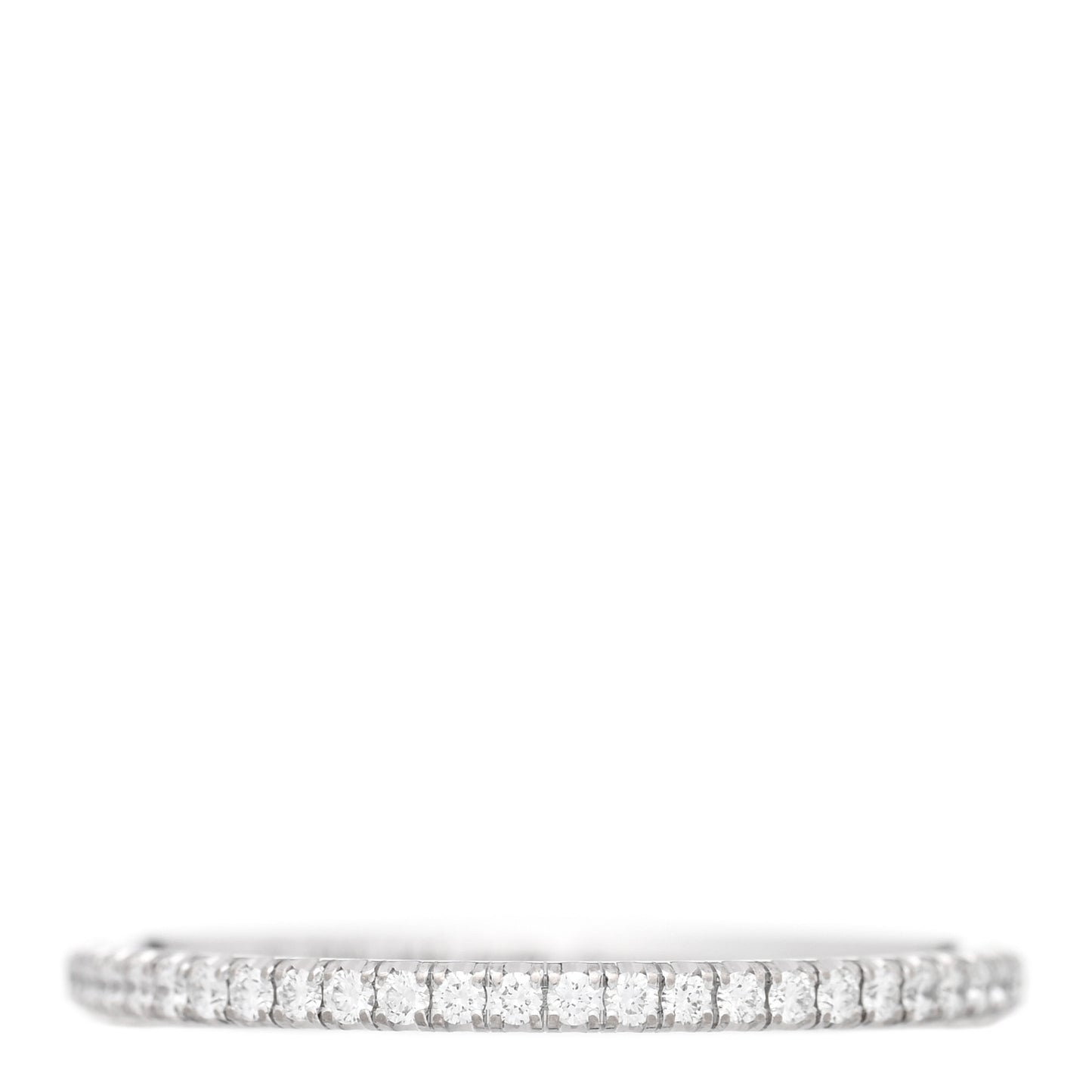 18K White Gold Diamond 1.5mm Etincelle de Cartier Wedding Band Ring 57 8